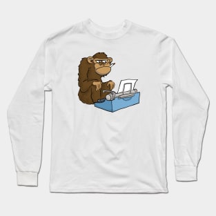 Typewriter monkey Long Sleeve T-Shirt